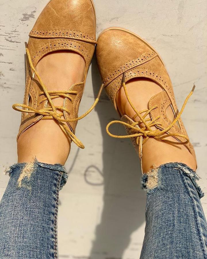Isabella - Elegante Oxford schoenen met hoge hak en lace-up ontwerp