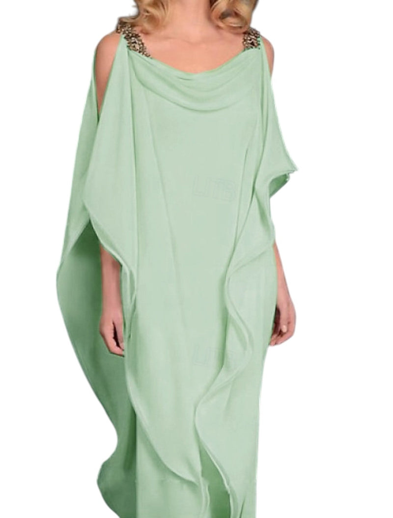 Seraphina - Vloeiende maxi jurk met open schouders