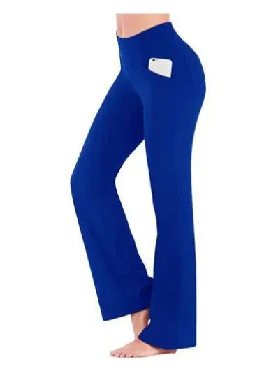 Zoe - Uitlopende yogabroek met hoge taille en functionele zakken