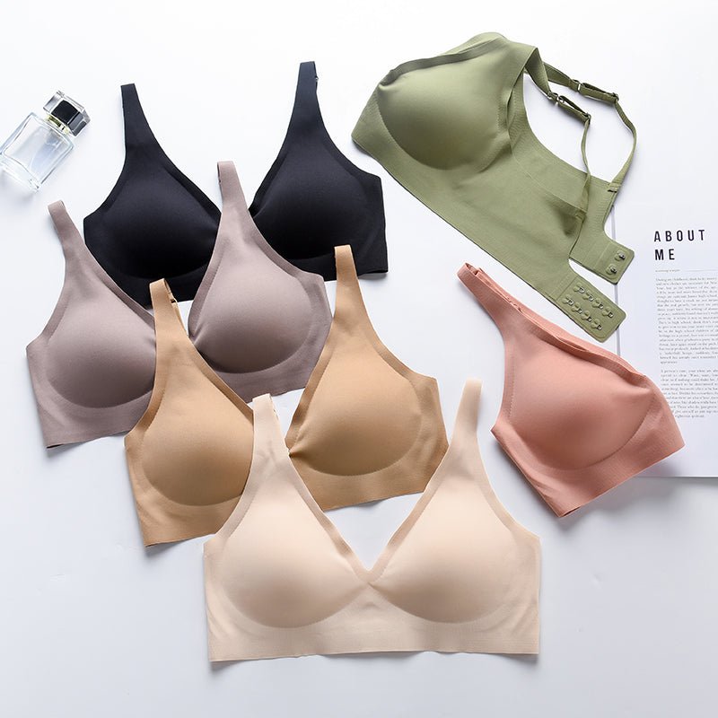 Lena - Draadloze V-hals Bralette met naadloze pasvorm en verstelbare bandjes