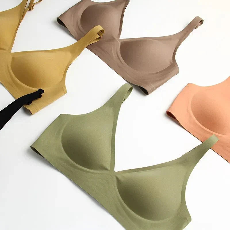 Lena - Draadloze V-hals Bralette met naadloze pasvorm en verstelbare bandjes