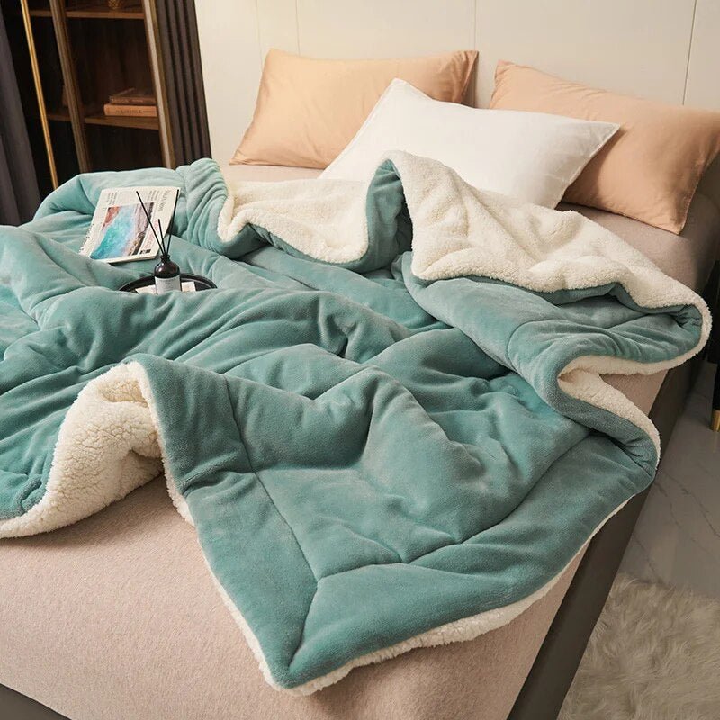 CloudWrap - Ultrazachte fleece deken met pluche Sherpa voering voor behaaglijk comfort