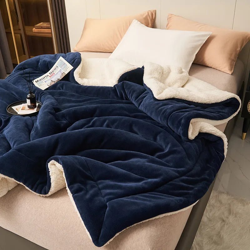 CloudWrap - Ultrazachte fleece deken met pluche Sherpa voering voor behaaglijk comfort