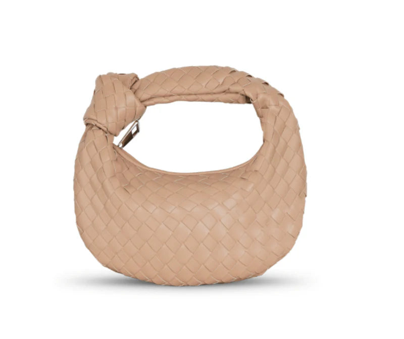 Velora - Trendy handtas met geknoopt handvat en ritssluiting