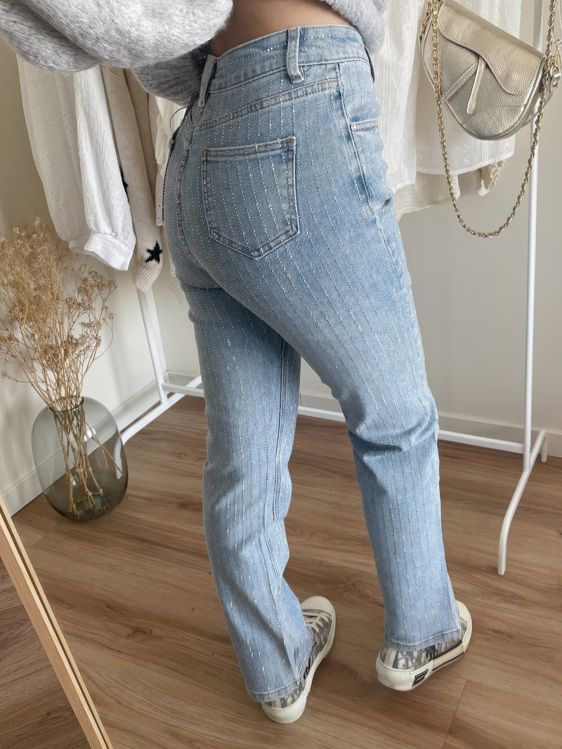 GlamLux - Sprankelende Slim-Fit Jeans met een vleugje glamour