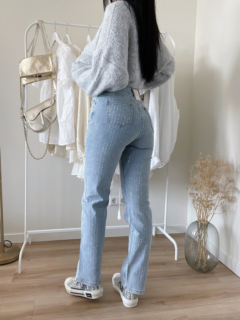 GlamLux - Sprankelende Slim-Fit Jeans met een vleugje glamour