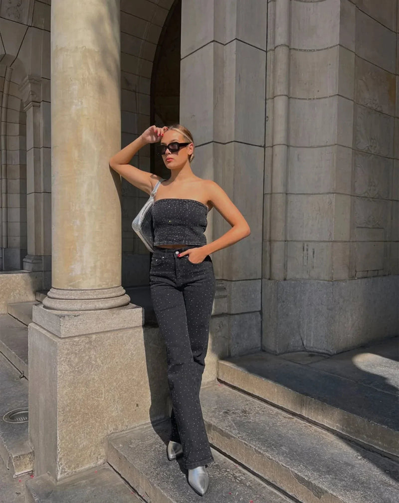 GlamLux - Sprankelende Slim-Fit Jeans met een vleugje glamour
