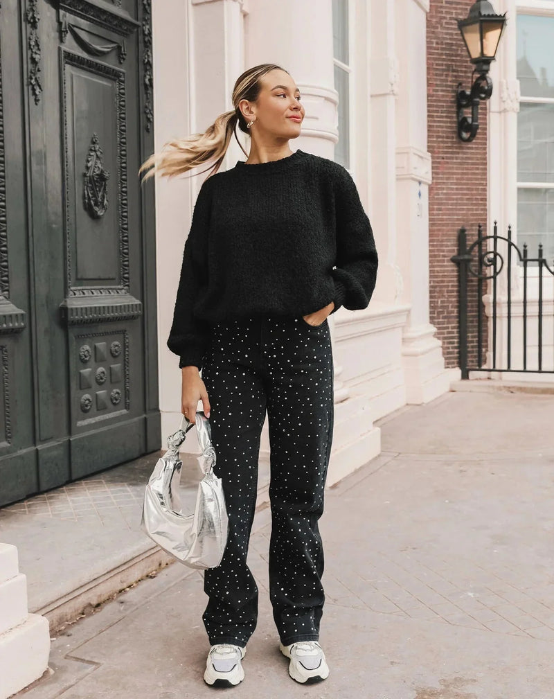 GlamLux - Sprankelende Slim-Fit Jeans met een vleugje glamour