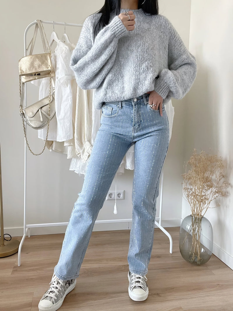 GlamLux - Sprankelende Slim-Fit Jeans met een vleugje glamour