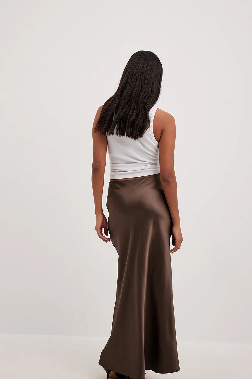 Rozi - Elegante High-Waisted Maxi Rok met Vloeiend Ontwerp