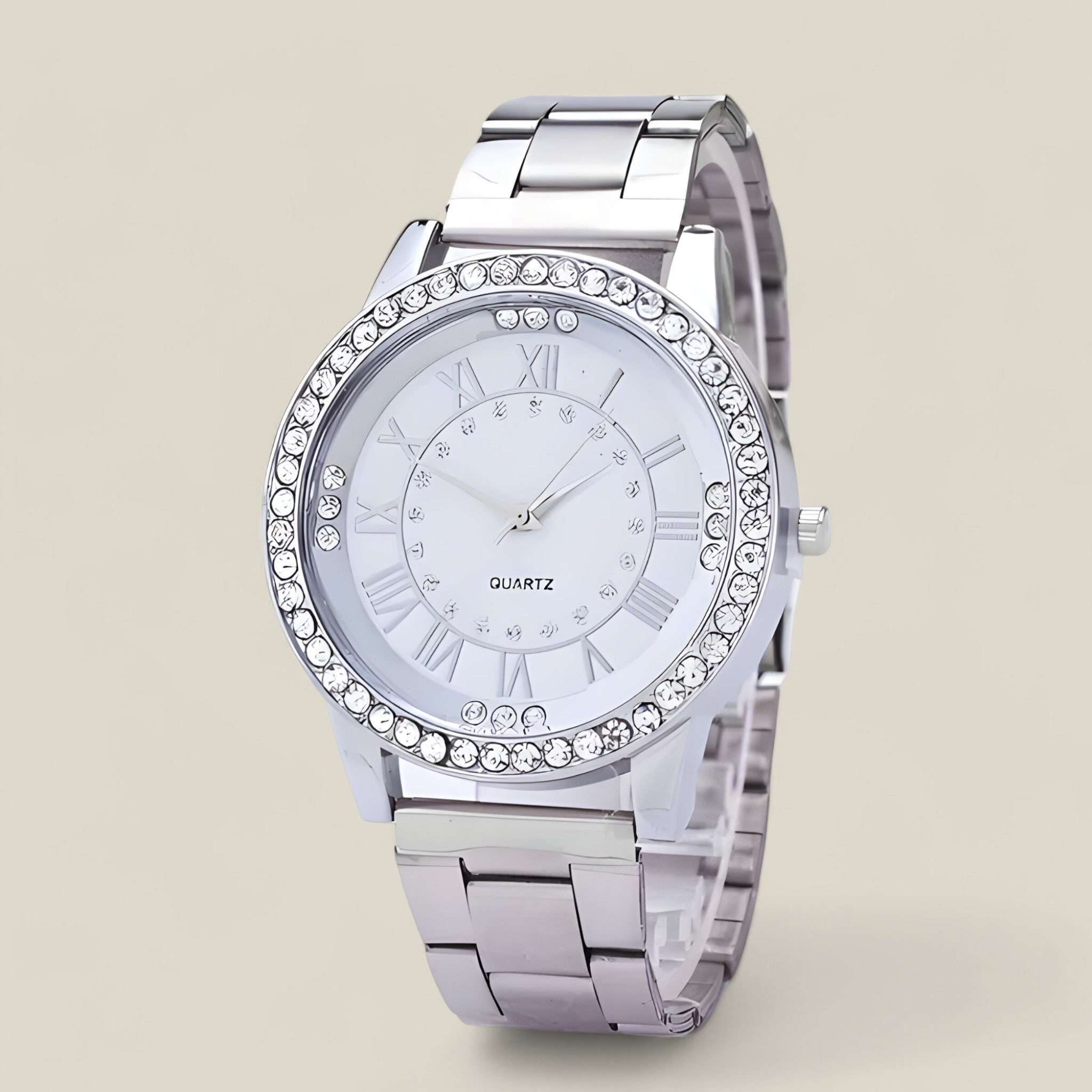 Fiona - Tijdloos elegant horloge met fonkelende diamanten wijzerplaat en verfijnd ontwerp