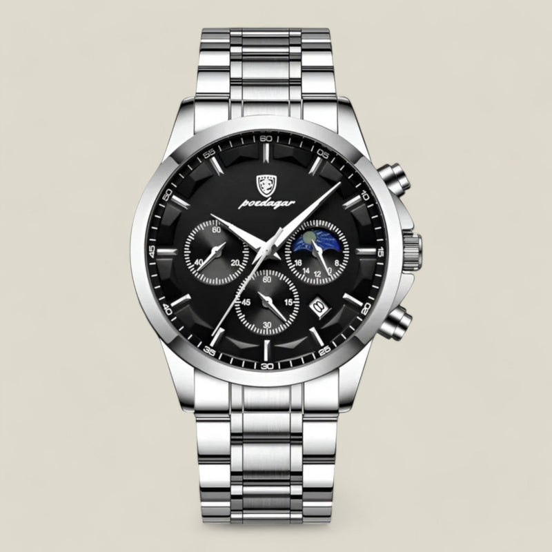 James - Luxe horloge met waterdichte chronometer en verstelbare band