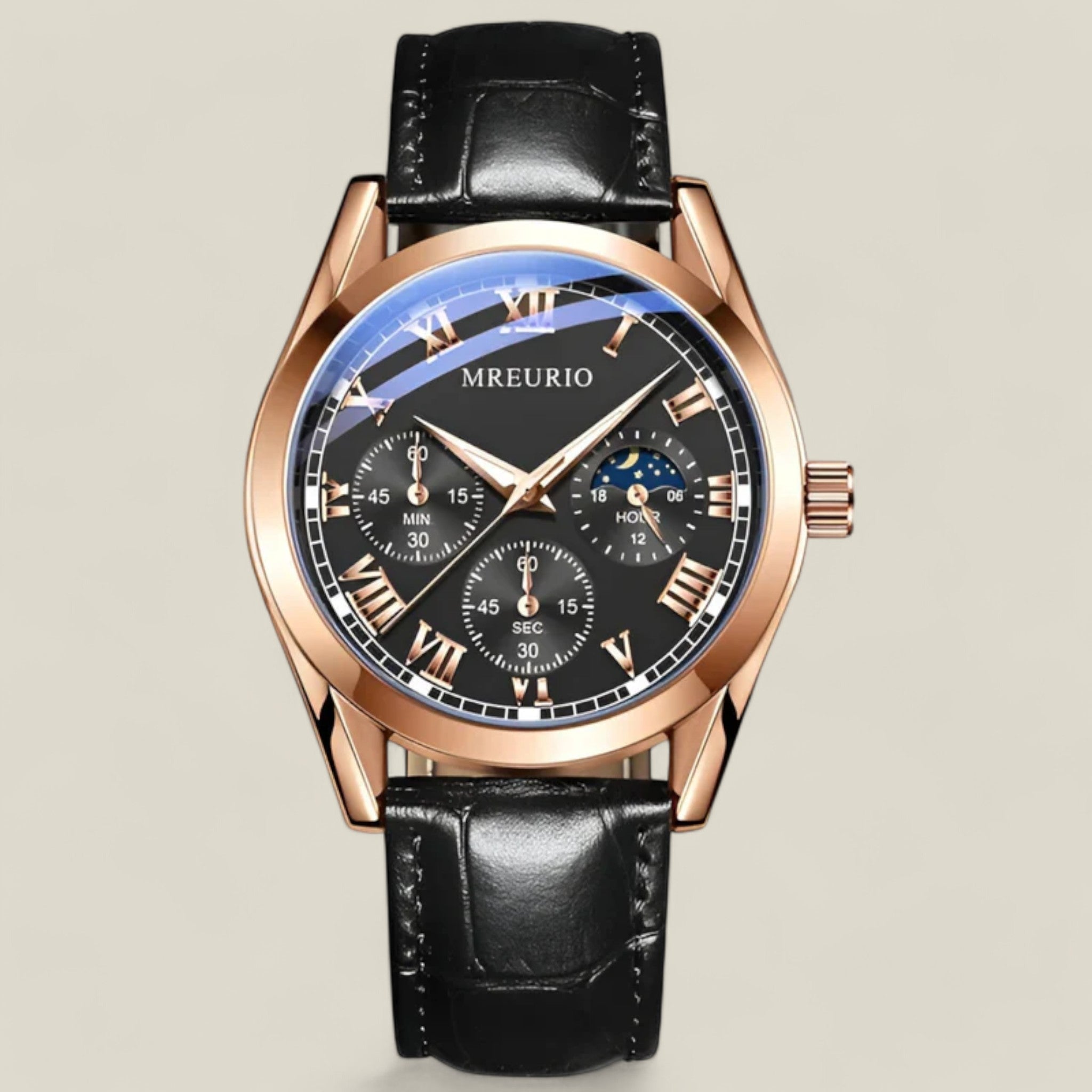 Aurelius – Elegant kwartshorloge met zachte band en modieus ontwerp