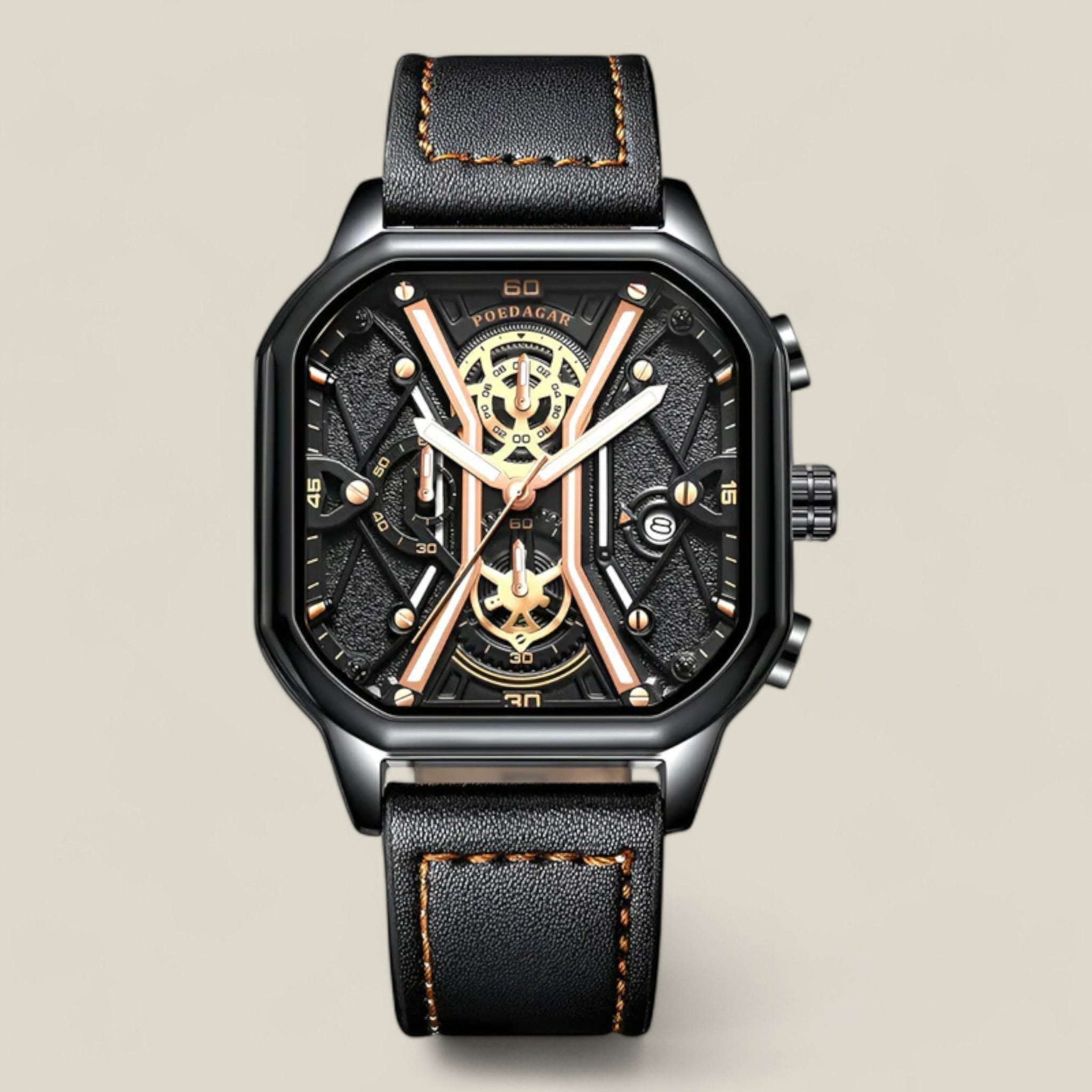 Noah - Luxe chronograafhorloge met gepolijst ontwerp en precisie