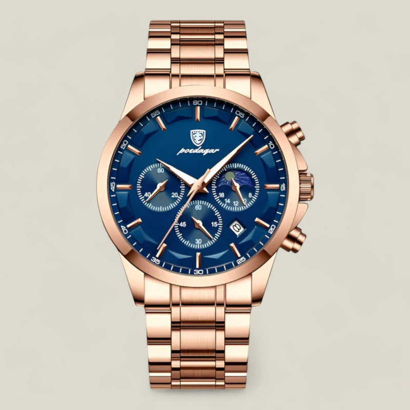 James - Luxe horloge met waterdichte chronometer en verstelbare band