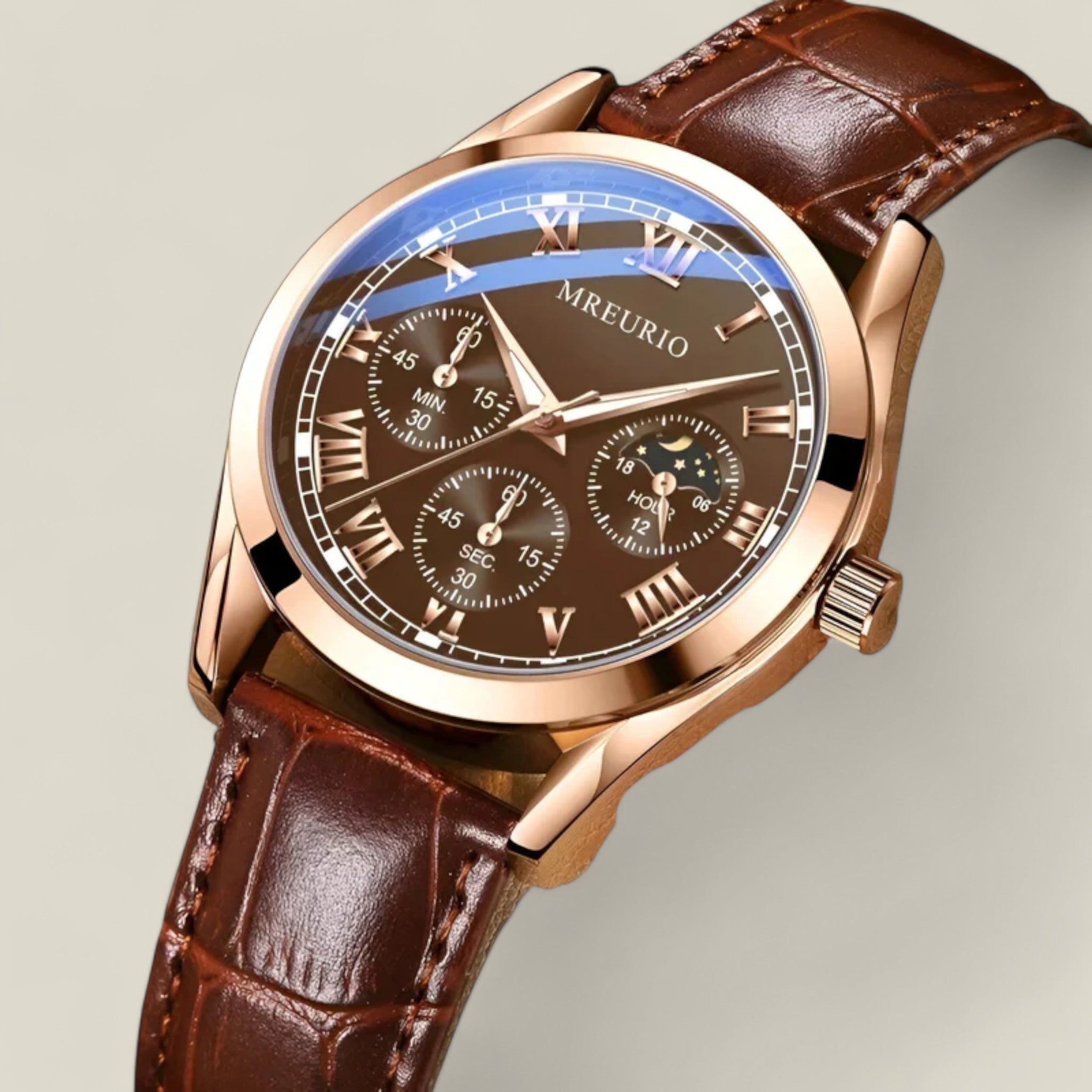 Aurelius – Elegant kwartshorloge met zachte band en modieus ontwerp