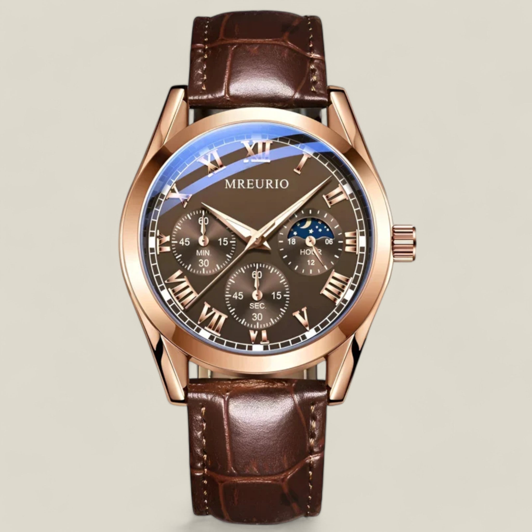 Aurelius – Elegant kwartshorloge met zachte band en modieus ontwerp