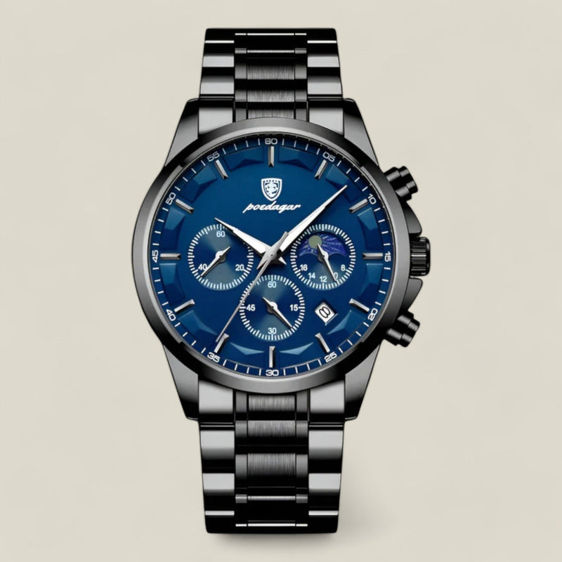James - Luxe horloge met waterdichte chronometer en verstelbare band