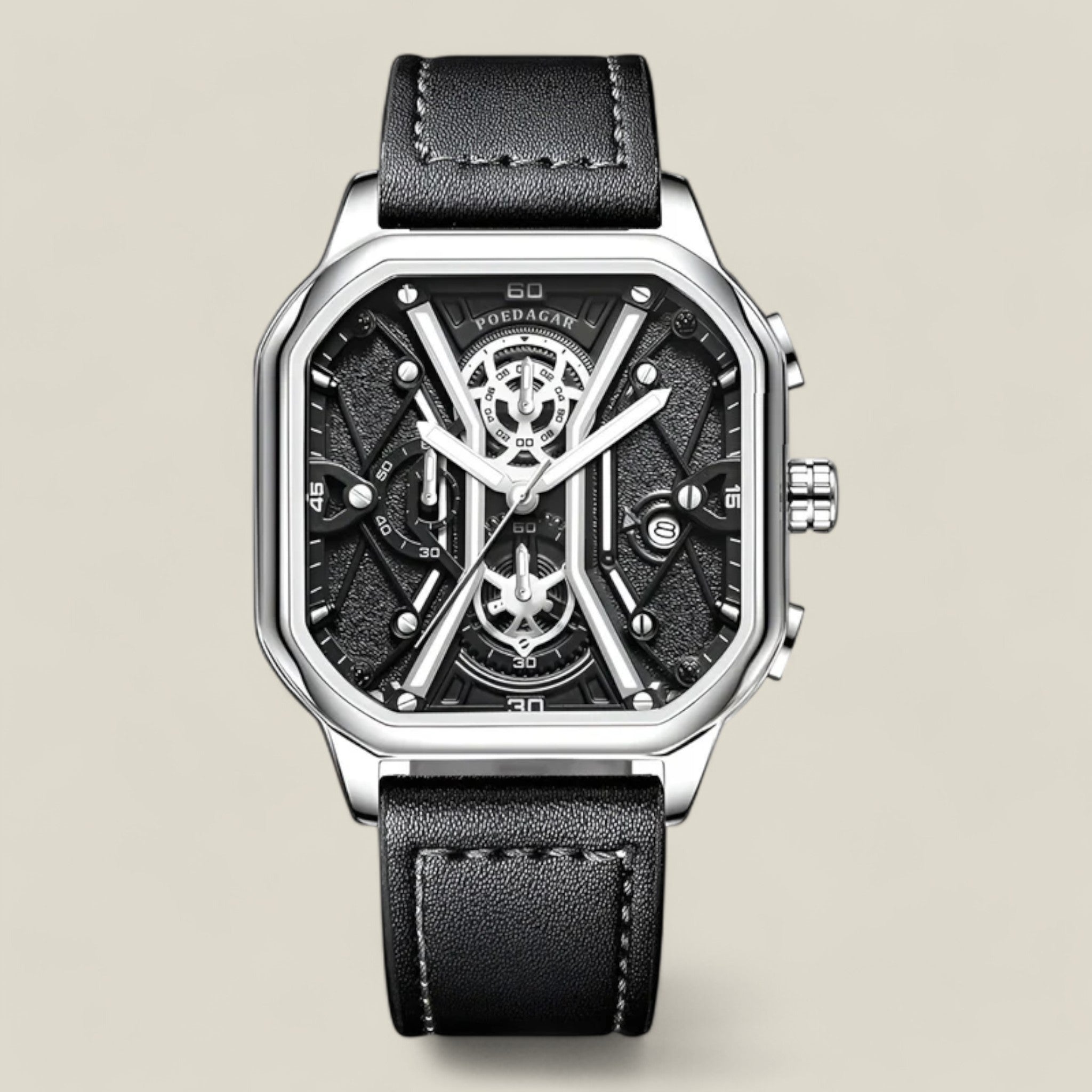 Noah - Luxe chronograafhorloge met gepolijst ontwerp en precisie