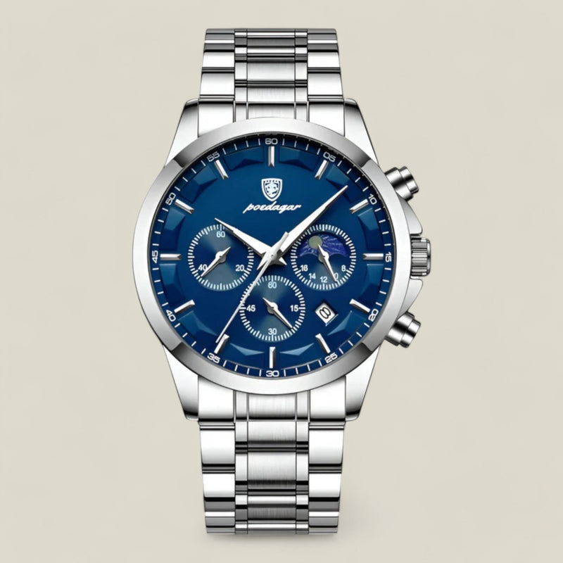 James - Luxe horloge met waterdichte chronometer en verstelbare band