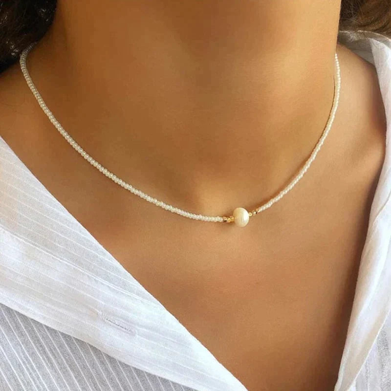 Ava - Elegante zoetwaterparelketting met verstelbare ketting | 1+1 Gratis