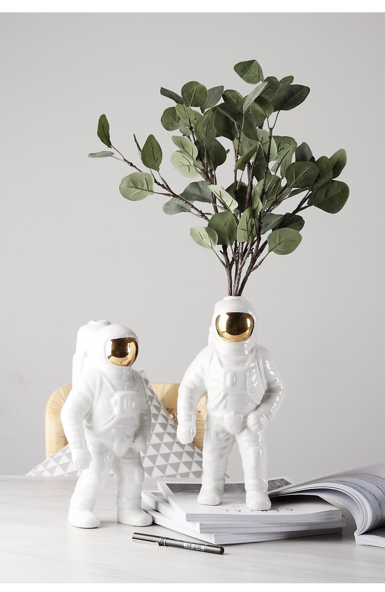 SpaceFlora - Astronaut Bloemenhouder voor Leuk en Uniek Home Decor