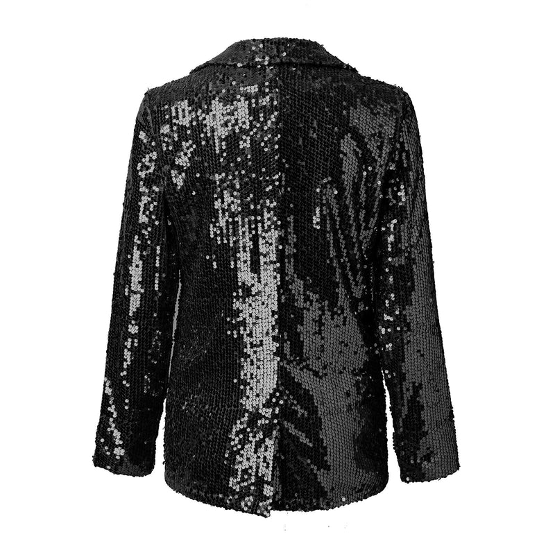 Elvira - Luxe Sequin blazer met lange mouw en reverskraag