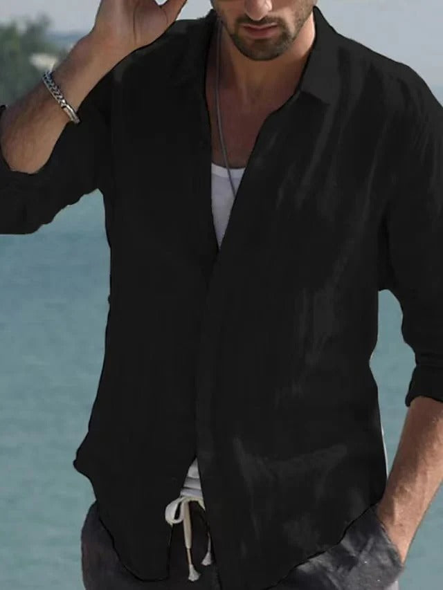 Luke - Casual Button-Up overhemd met lange mouwen