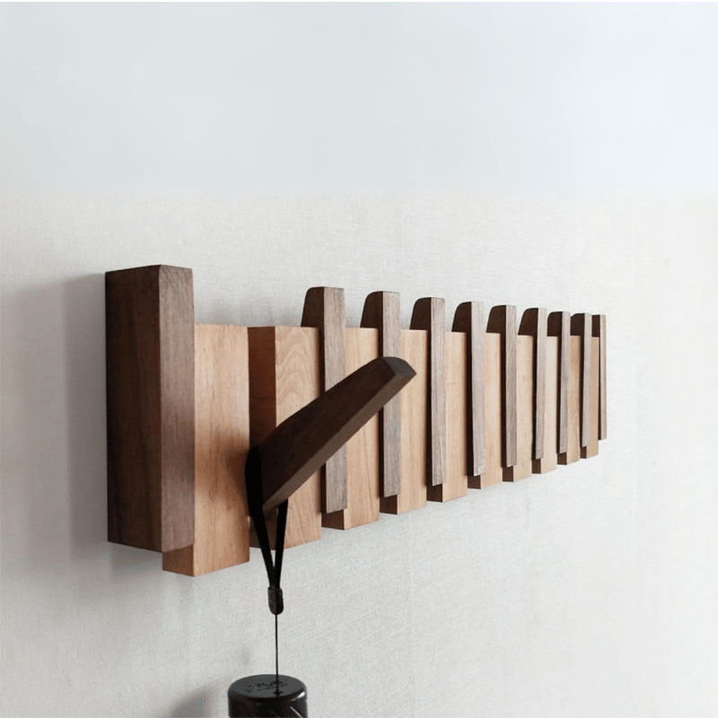 ToneRack - Piano Key Wandkapstok met intrekbare haken