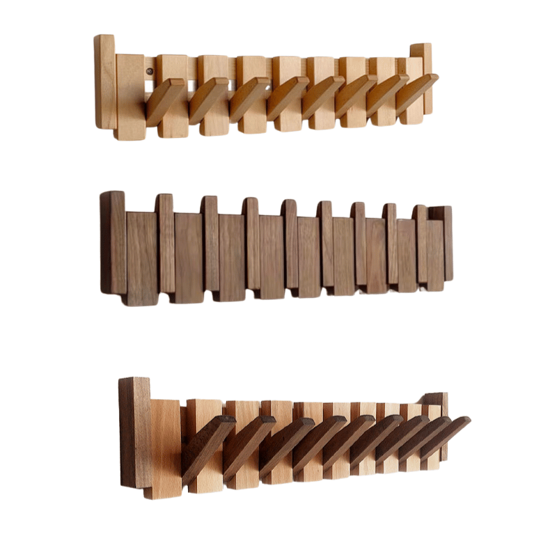 ToneRack - Piano Key Wandkapstok met intrekbare haken