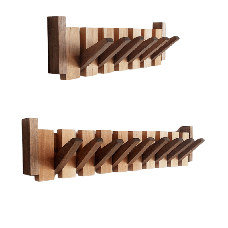 ToneRack - Piano Key Wandkapstok met intrekbare haken