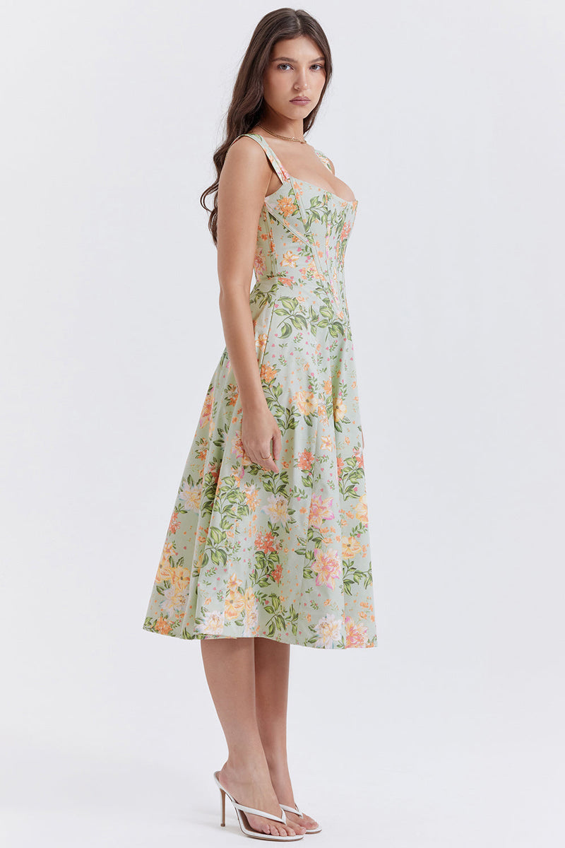 Fleur - Luchtige bloemenjurk met schouderbandjes