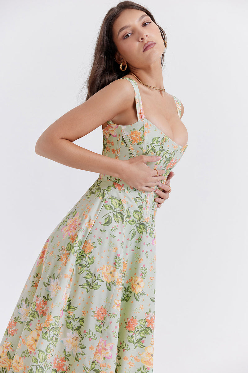 Fleur - Luchtige bloemenjurk met schouderbandjes