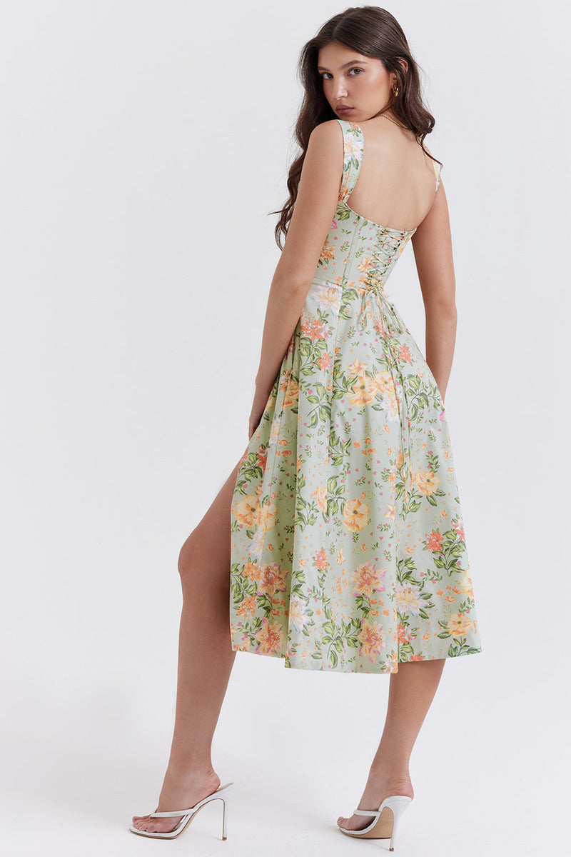 Fleur - Luchtige bloemenjurk met schouderbandjes