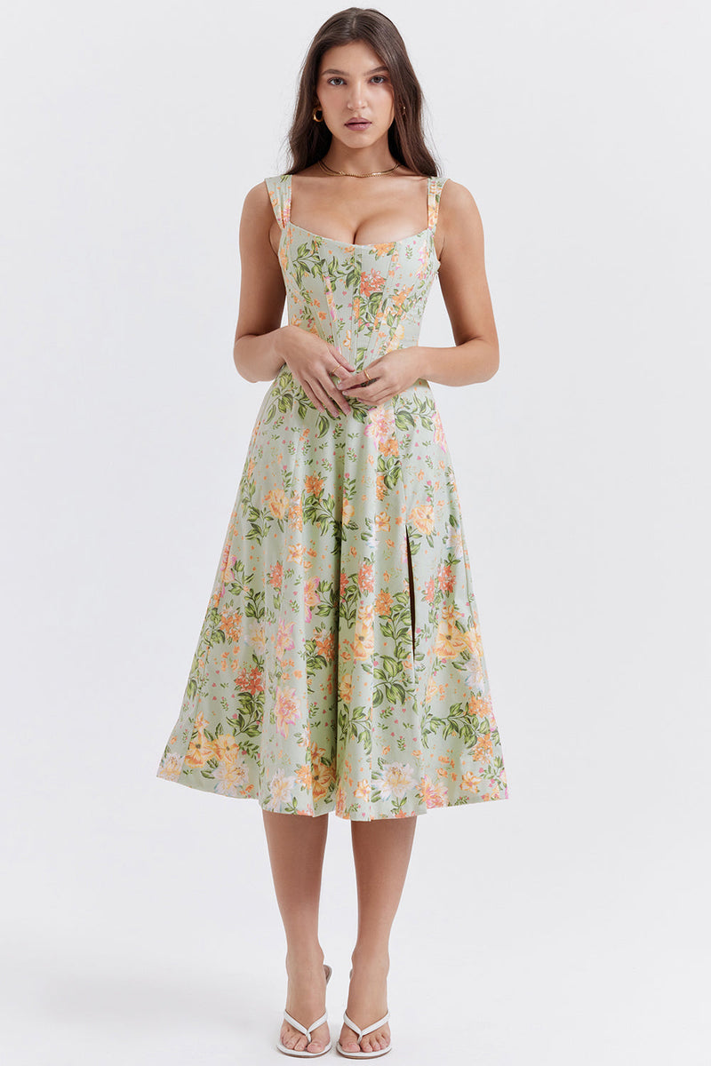 Fleur - Luchtige bloemenjurk met schouderbandjes