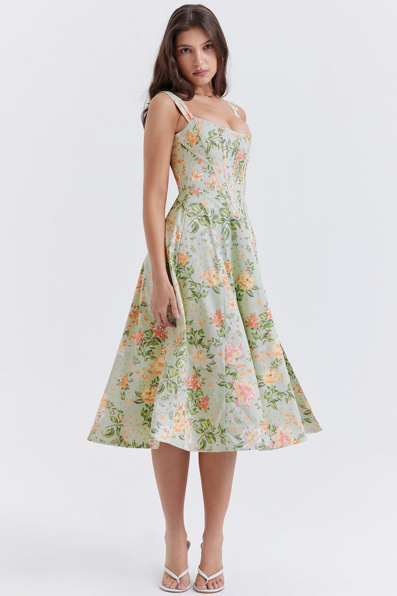 Fleur - Luchtige bloemenjurk met schouderbandjes