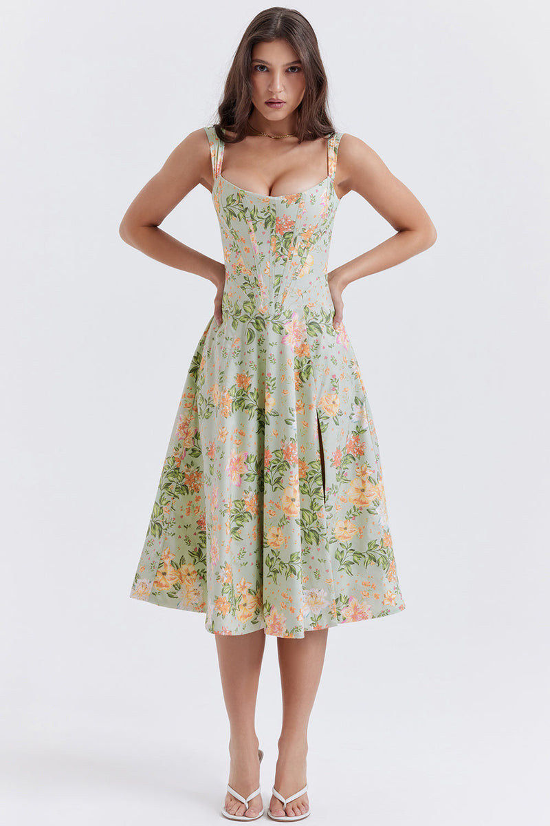 Fleur - Luchtige bloemenjurk met schouderbandjes