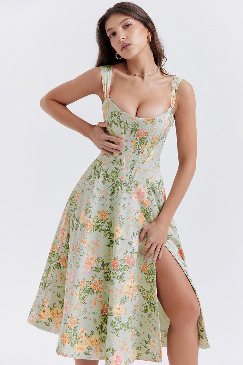 Fleur - Luchtige bloemenjurk met schouderbandjes