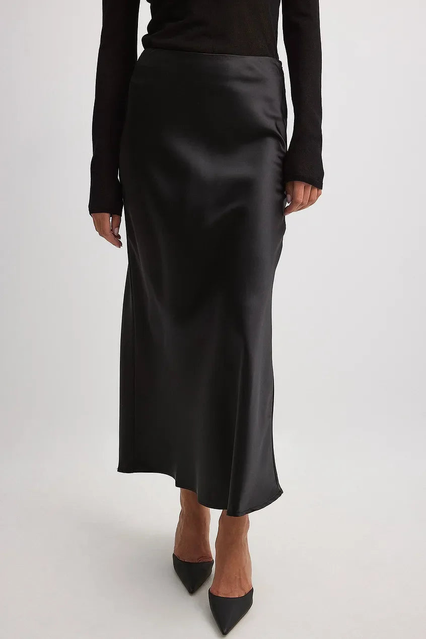 Rozi - Elegante High-Waisted Maxi Rok met Vloeiend Ontwerp
