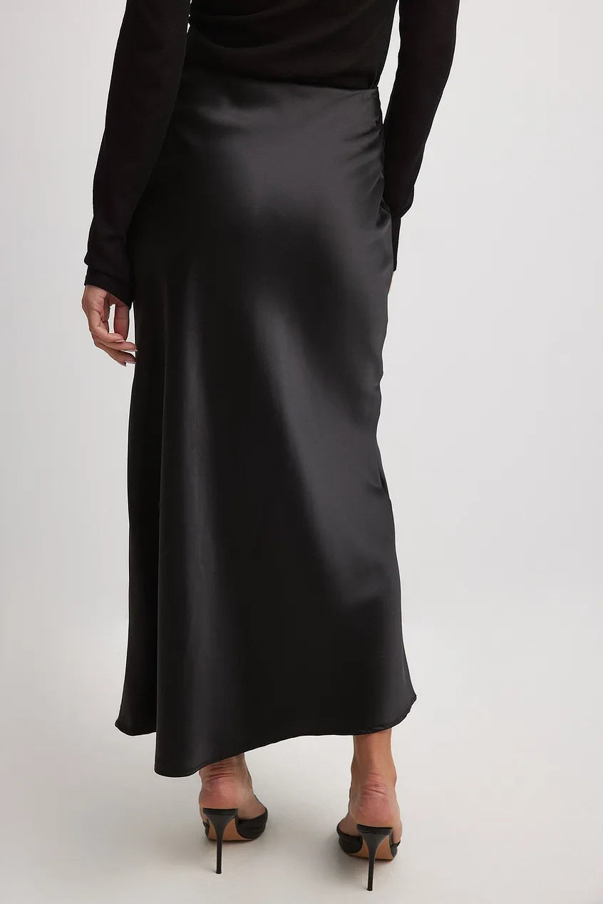 Rozi - Elegante High-Waisted Maxi Rok met Vloeiend Ontwerp