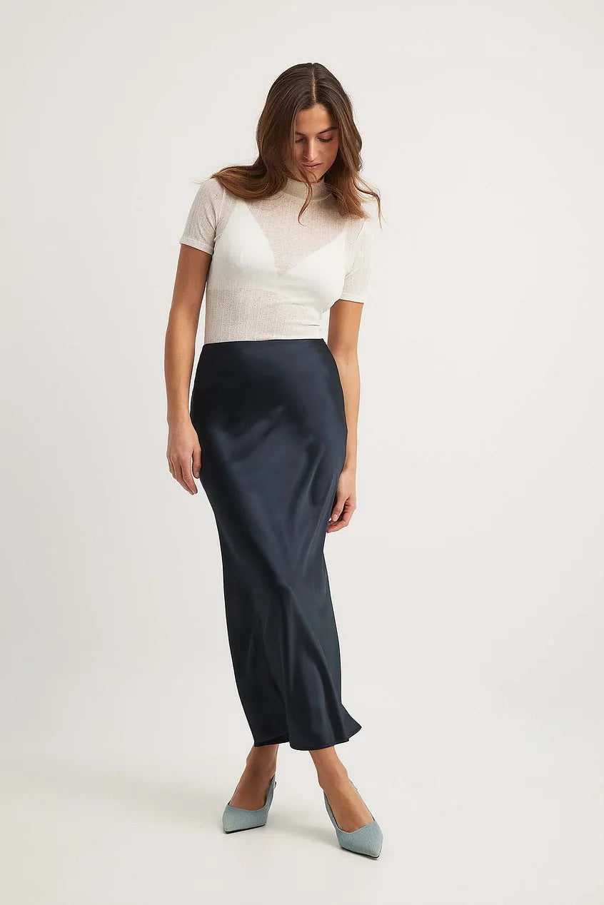 Rozi - Elegante High-Waisted Maxi Rok met Vloeiend Ontwerp