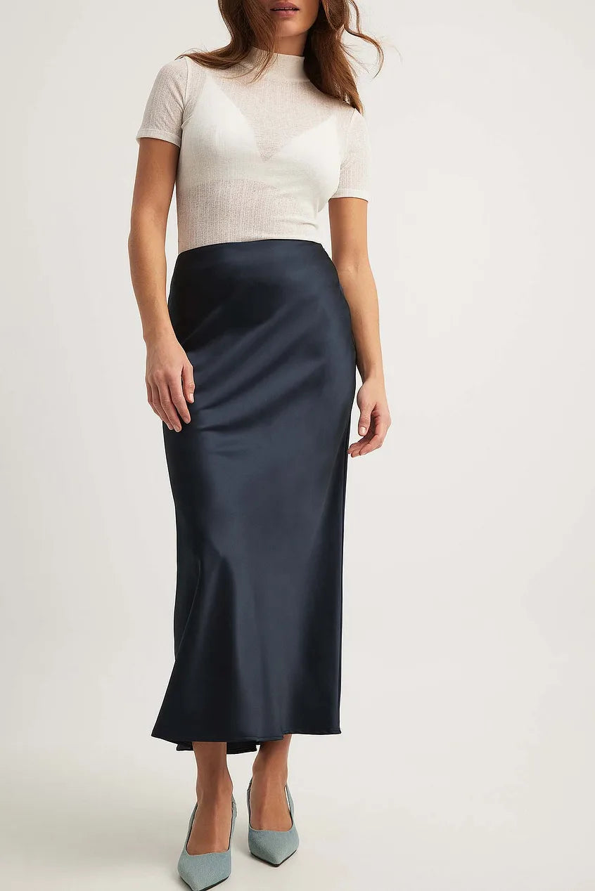 Rozi - Elegante High-Waisted Maxi Rok met Vloeiend Ontwerp