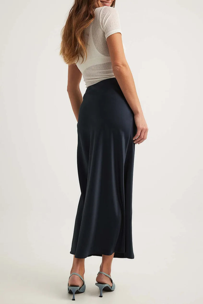 Rozi - Elegante High-Waisted Maxi Rok met Vloeiend Ontwerp