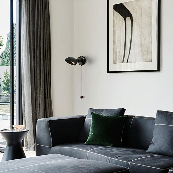 AngleGlow - 180° verstelbare wandlamp met trekschakelaar voor verlichting op maat