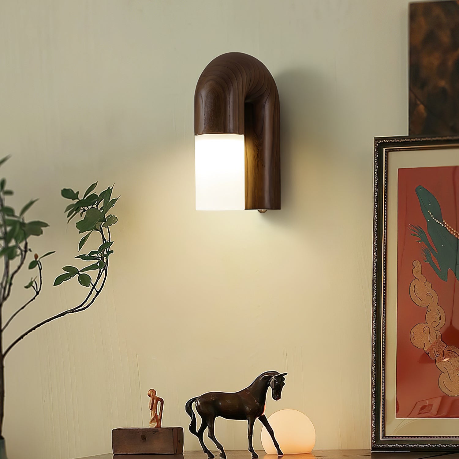 Fjordly - Minimalistische houten wandlamp met zachte LED-verlichting