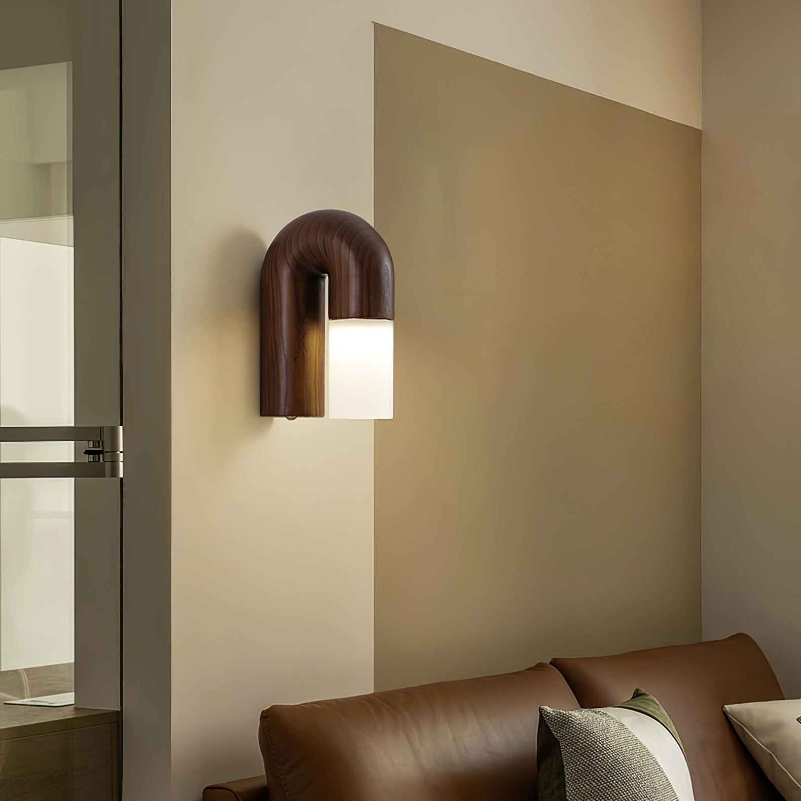Fjordly - Minimalistische houten wandlamp met zachte LED-verlichting