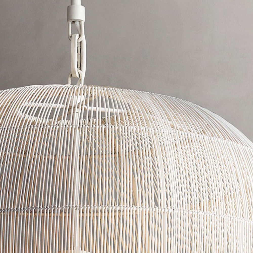 WickerGlow - Handgeweven rotan hanglamp met warme sfeer