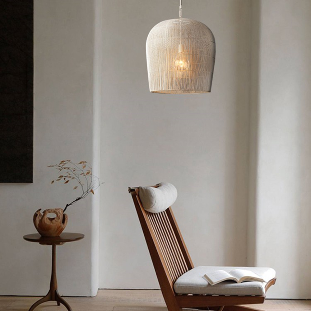 WickerGlow - Handgeweven rotan hanglamp met warme sfeer