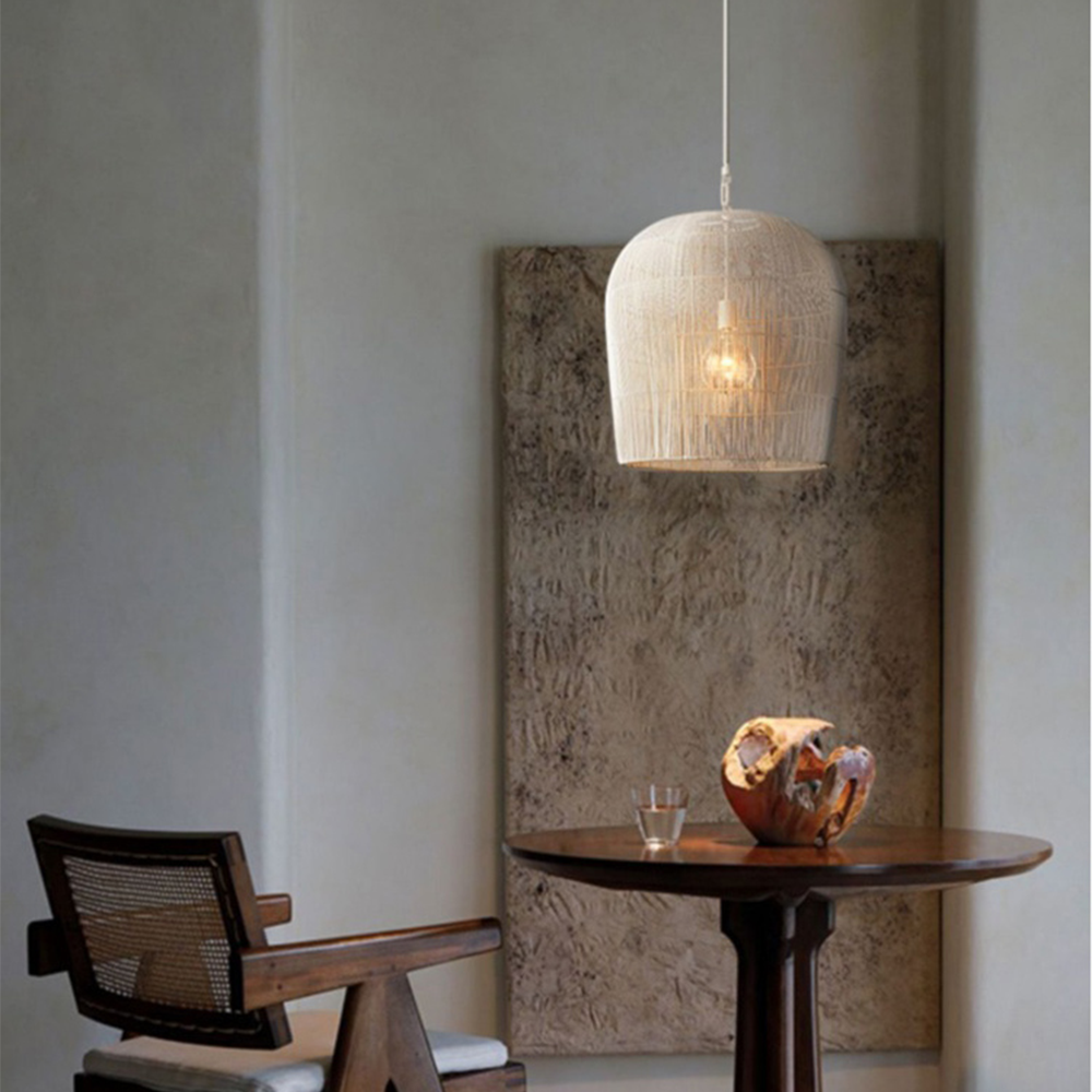 WickerGlow - Handgeweven rotan hanglamp met warme sfeer