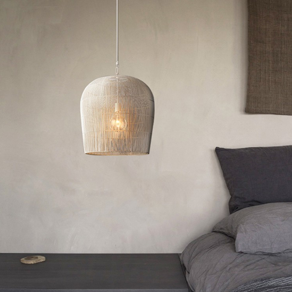 WickerGlow - Handgeweven rotan hanglamp met warme sfeer